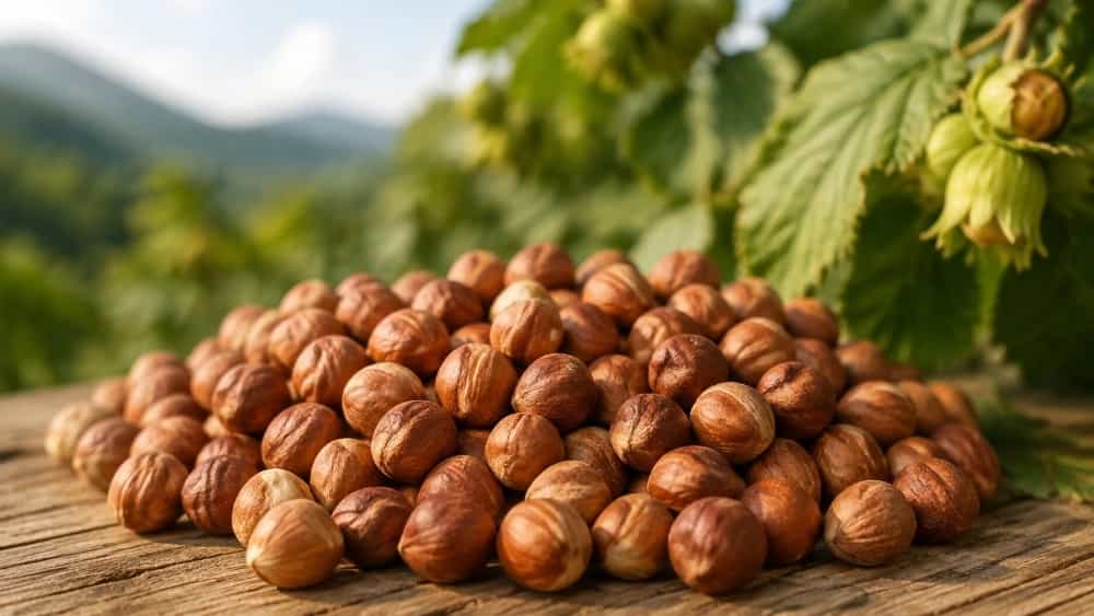 فروش مغز فندق تازه گیلان با بسته‌بندی بهداشتی